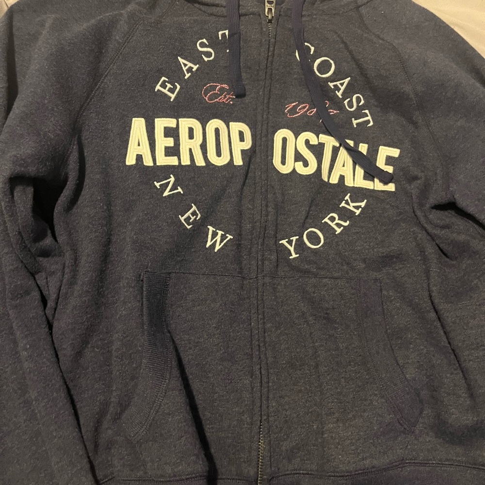 Aeropostale Charcoal Gray Hoodie Size M